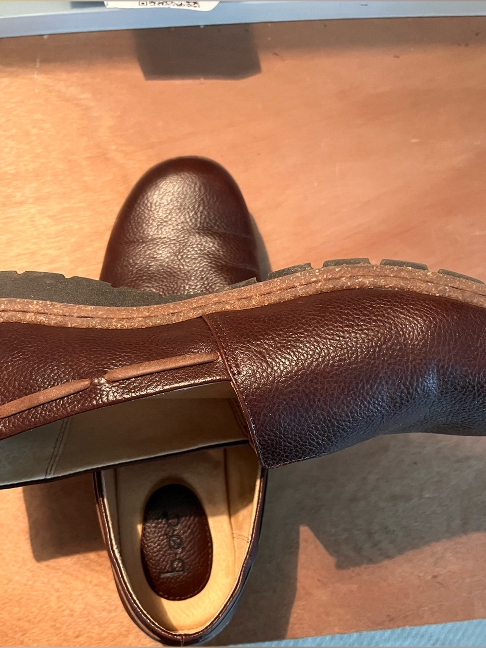 BOC Women’s Brown Leather Slip-On Shoes